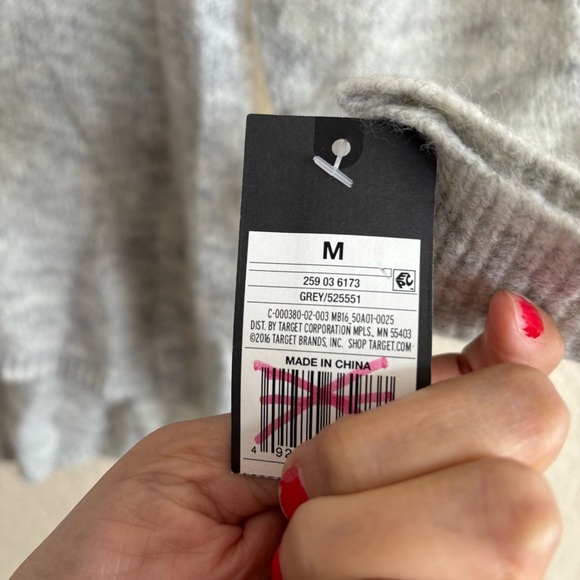 Mossimo Supply Co Gray Off-the-Shoulder Sweater - Picture 6 of 10